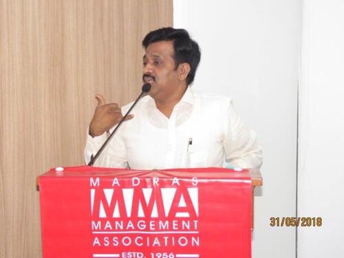 Speaking at Madras Management Association